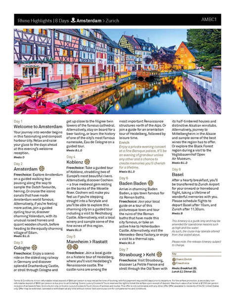 Scenic Cruises Rhine highlights, Amsterdam to Zurich page 2